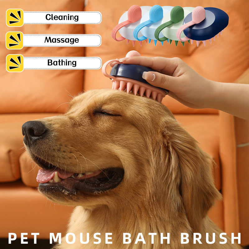Soft Silicone Pets Hair Remover Comb Handheld Bath Shower Hair Shampoo Massage Brush