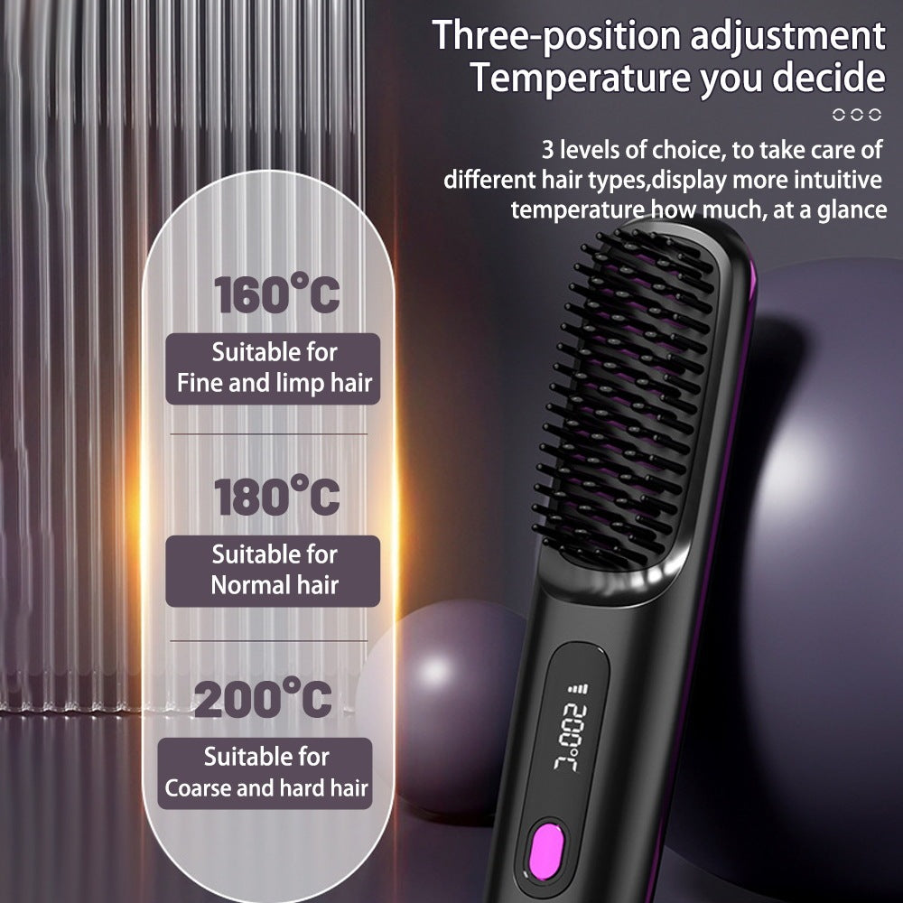 2 In 1 Wireless Straight Hair Comb